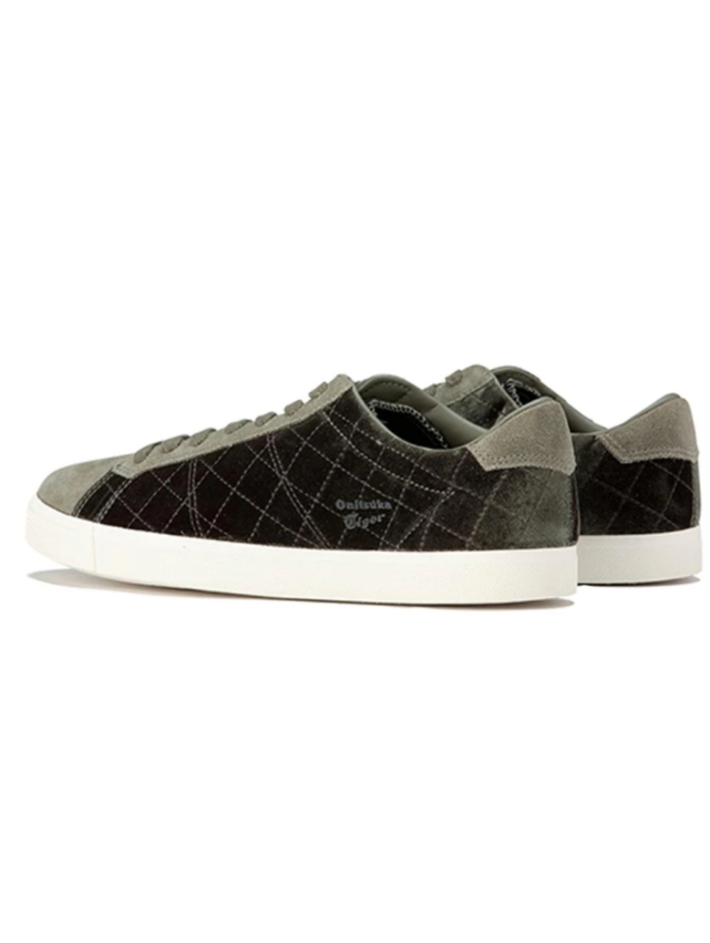 Onitsuka Tyger Milliary Green Sneakers Rare Holliday Quilted Sz Women 10 /M 8.5 - Picture 2 of 7